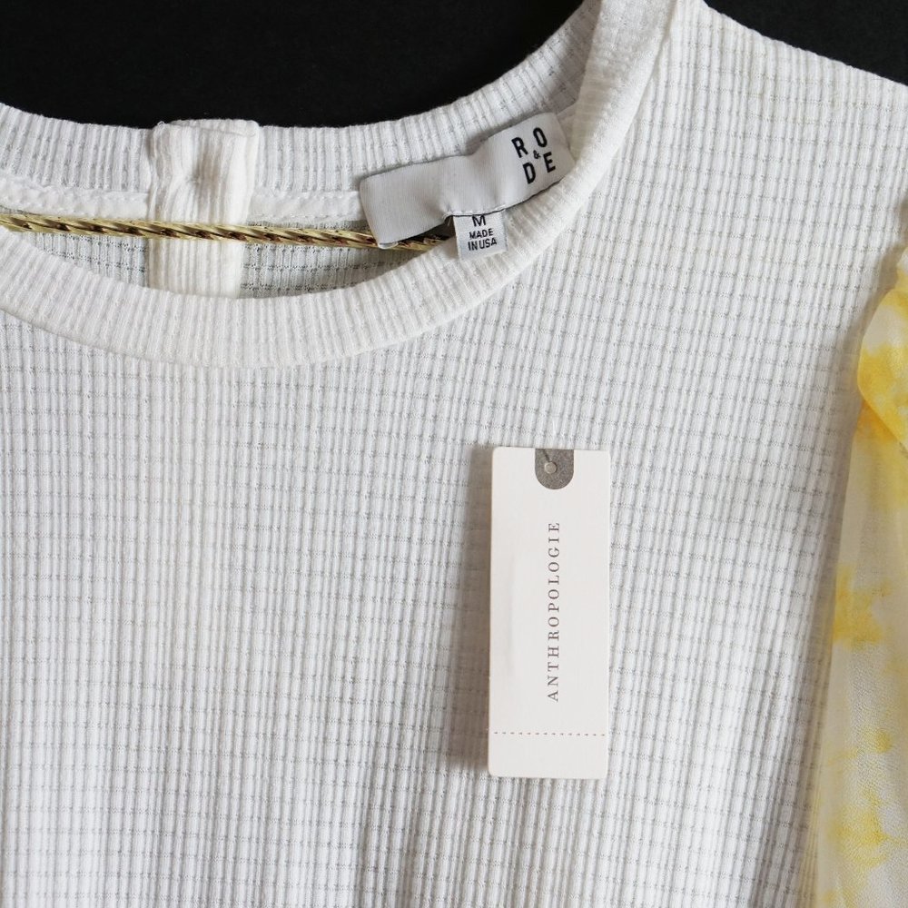 Anthropologie Arden Tie-Dyed Pullover in Cream M - Picture 5 of 7